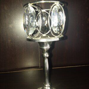 New Tall Crystal Candle Holder